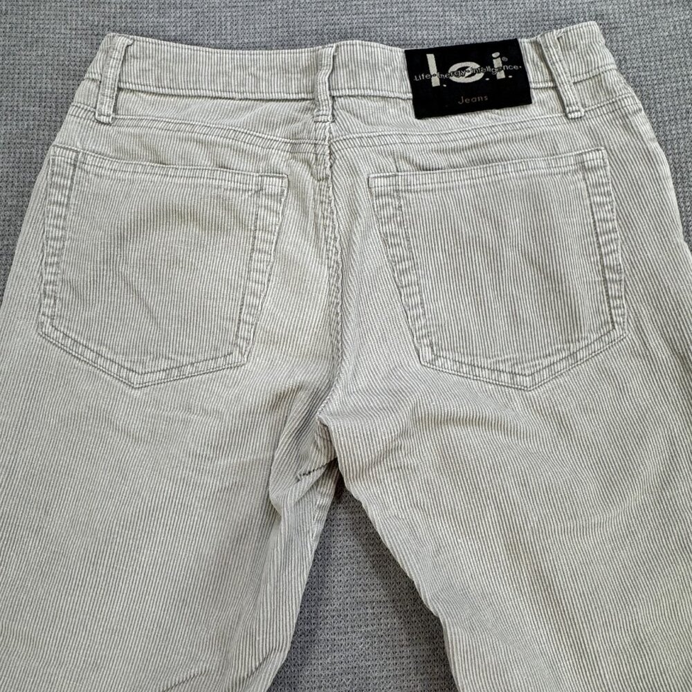 Lei Jeans Womens Size 1 Tan Corduroy Flare Bootcut Leg Mid Rise 100% Cotton Y2K - Picture 4 of 13